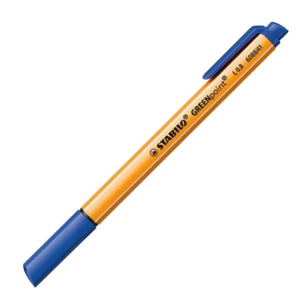 Stabilo: GREENpoint pennarello a punta in fibra 0,8 mm di colore blu immagine 1