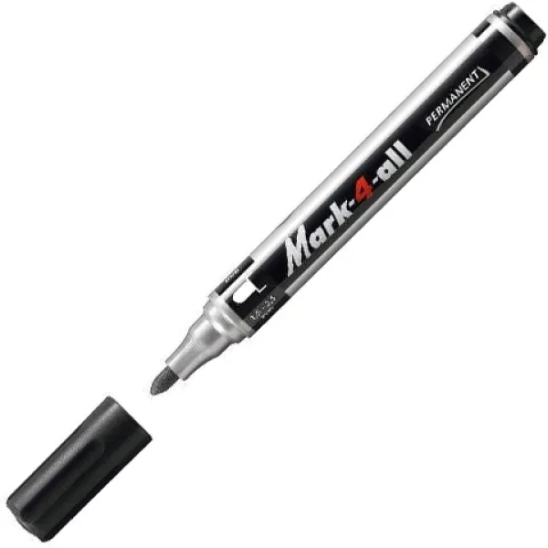 Stabilo: Mark-4-All pennarello a base di alcol con punta tonda, colore nero immagine 2