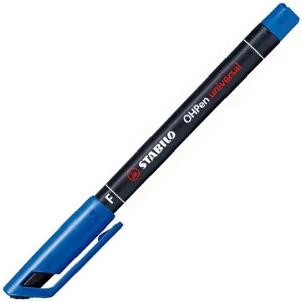 Stabilo OHPen universal F pennarello a base di alcool colore blu 0,7mm immagine 1