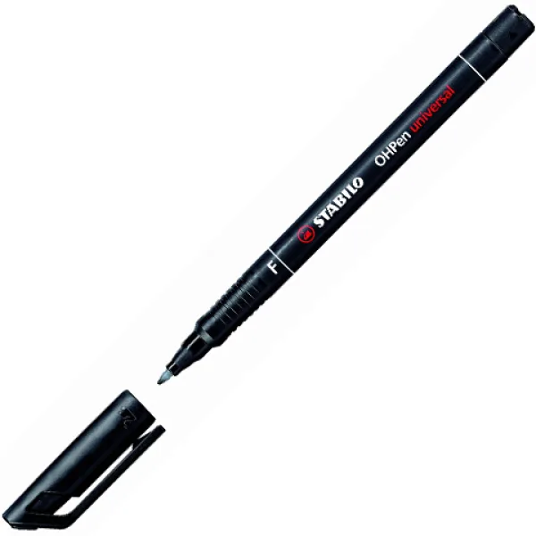 Stabilo OHPen universal F pennarello alcolico nero, punta da 0,7 mm immagine 2