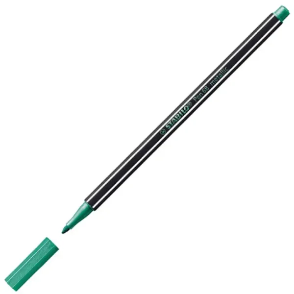 Stabilo: Pen 68 1,4mm pennarello a fibra colore verde metallizzato immagine 1