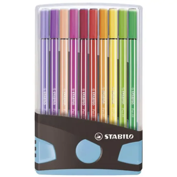 Stabilo: Pen 68 ColorParade set di 20 pennarelli in un astuccio apribile azzurro chiaro immagine 1