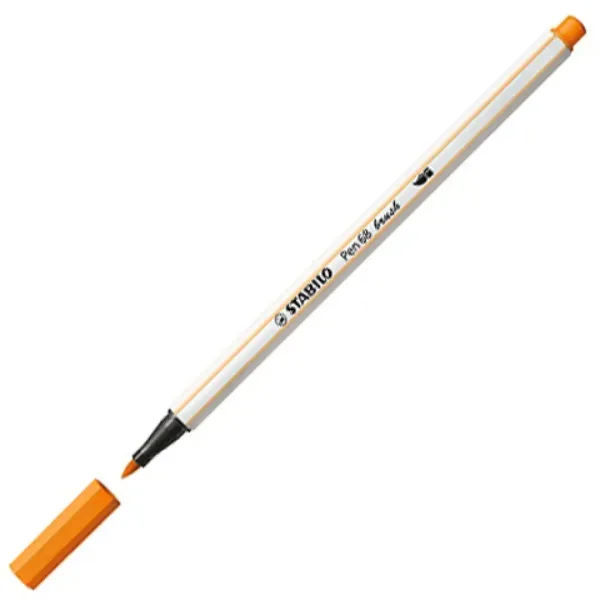 Stabilo: Pen 68 brush pennarello a pennello colore arancione immagine 1