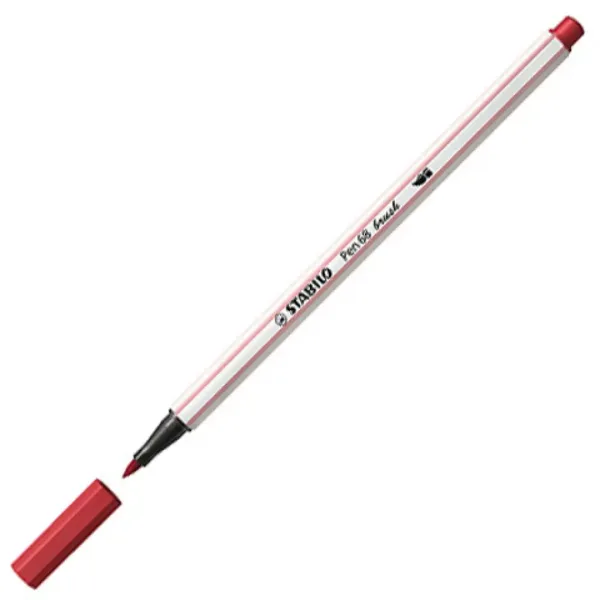 Stabilo: Pen 68 brush pennarello a pennello colore rosso scuro immagine 1