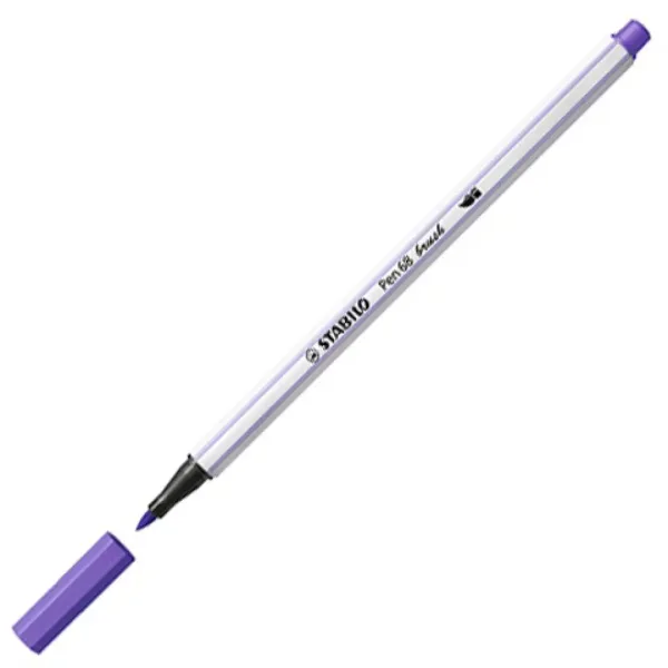 Stabilo: Pen 68 brush pennarello a pennello colore viola immagine 1