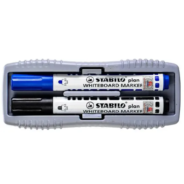 Stabilo: Plan WhiteBoard marker blu e nero + spugna immagine 2
