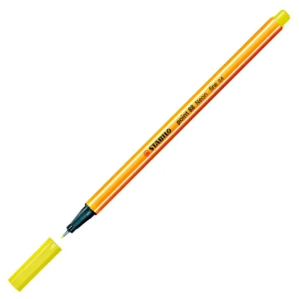 Stabilo: Point 88 penna a punta fine 0,4 mm di colore giallo limone immagine 2