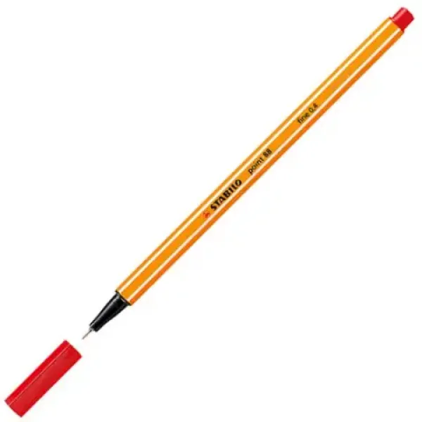 Stabilo: Point 88 penna a punta fine 0,4 mm di colore rosso immagine 2