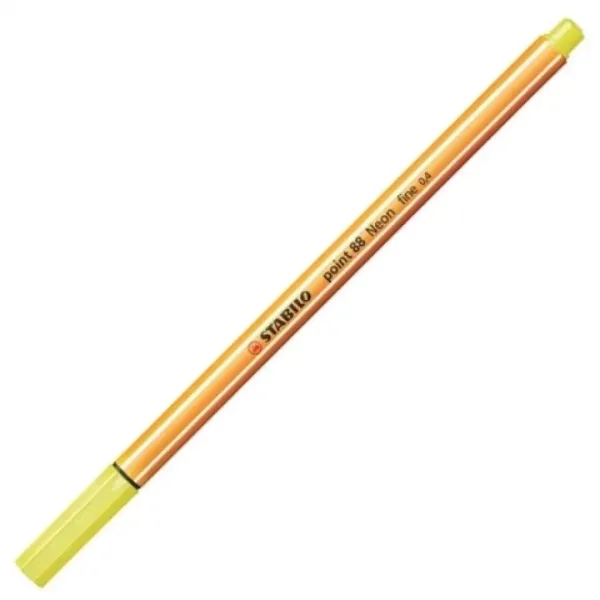 Stabilo: Point 88 penna a punta fine 0,4 mm in colore giallo neon immagine 1