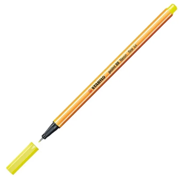 Stabilo: Point 88 penna a punta fine 0,4 mm in colore giallo neon immagine 2