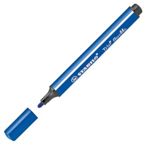 Stabilo: Trio Scribble pennarello triangolare colore blu immagine 2