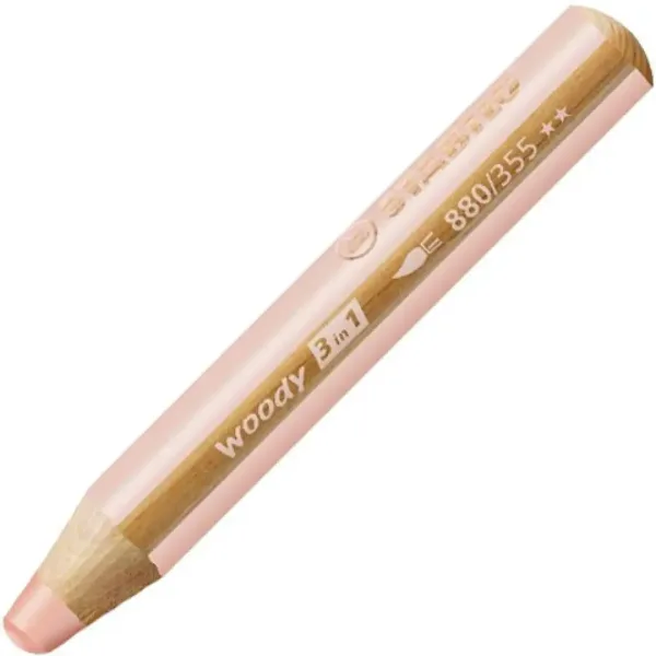 Stabilo Woody 3in1 matita colorata in rosa chiaro immagine 1