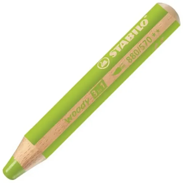 Stabilo: Woody extra-spesso verde chiaro 3 in 1 matita colorata immagine 1