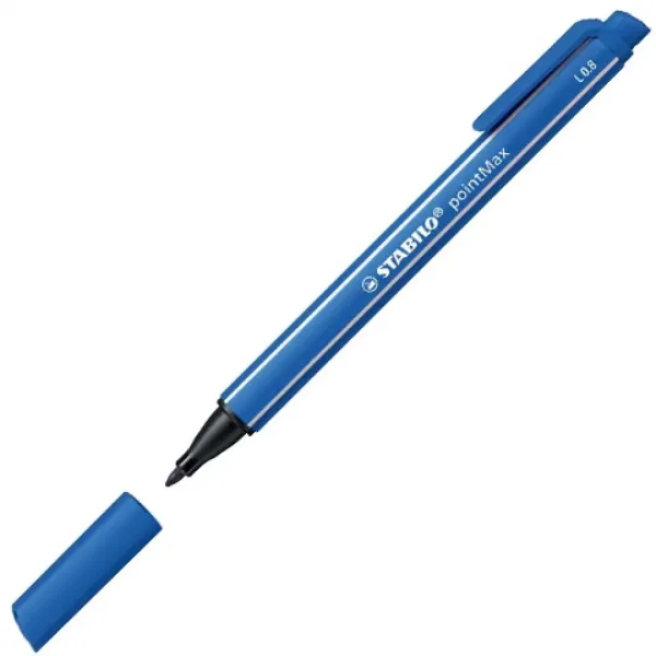 Stabilo: pointMax penna a punta in fibra colore blu oceano 0,8 mm immagine 2