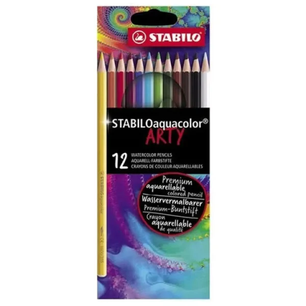 Stabilo: set di 12 matite colorate ARTY Aquacolor immagine 1
