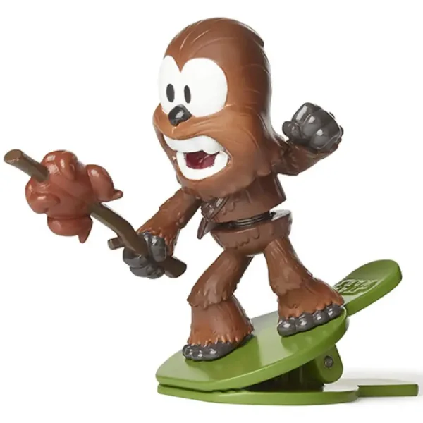 Star Wars Battle Bobblers Porgs vs Chewie figura con clip - Hasbro immagine 3