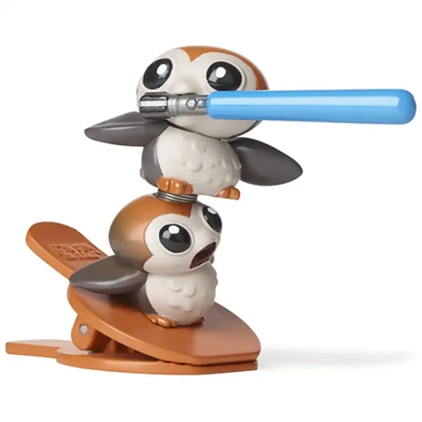 Star Wars Battle Bobblers Porgs vs Chewie figura con clip - Hasbro immagine 4