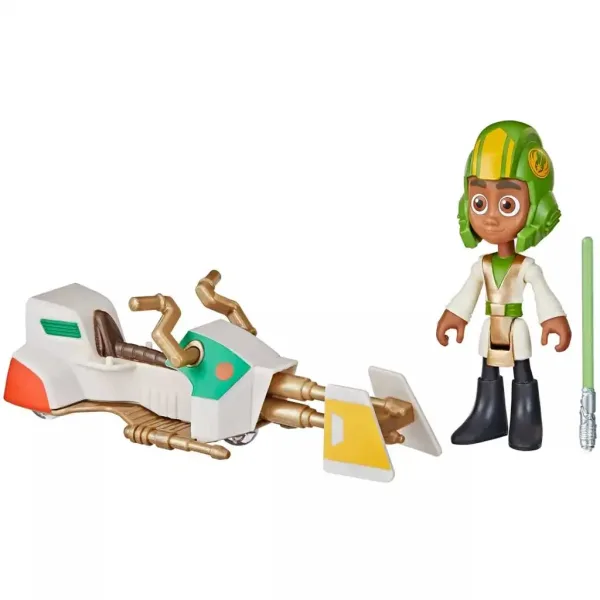 Star Wars: Le avventure dei giovani Jedi - Set di figure Kai Brightstar con veicolo 7,5 cm - Hasbro immagine 3
