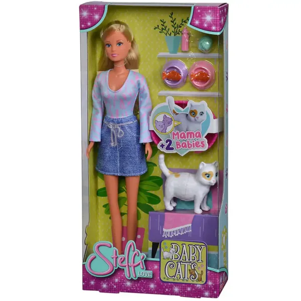 Steffi Love: Bambola Steffi bionda con gattini e accessori 29cm - Simba Toys immagine 5