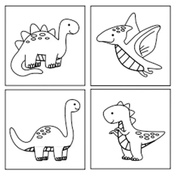 Sticker Art: Set di adesivi colorabili Dinosauri - Comansi immagine 2