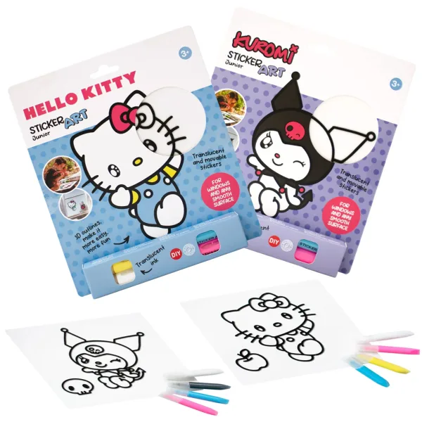 Sticker Art: set di adesivi da colorare Hello Kitty, diversi modelli, 1 pezzo - Comansi immagine 1