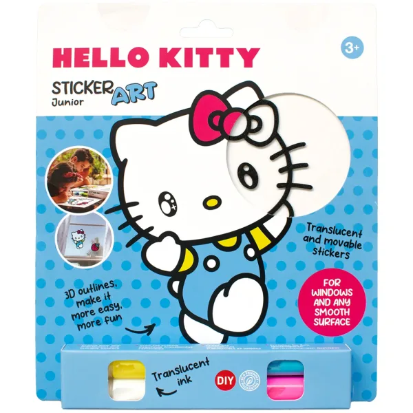 Sticker Art: set di adesivi da colorare Hello Kitty, diversi modelli, 1 pezzo - Comansi immagine 2