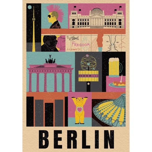 Stile nella città Berlino puzzle da 1000 pezzi - Clementoni immagine 2
