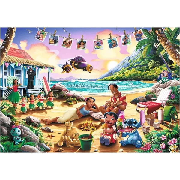 Stitch sulla spiaggia Puzzle Premium Plus da 1000 pezzi - Trefl immagine 2