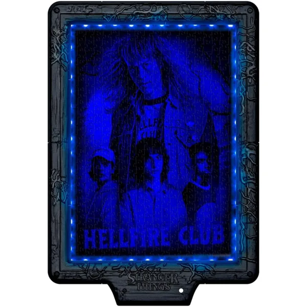 Stranger Things – Puzzle da 520 pezzi La maledizione di Vecna con cornice e illuminazione LED RGB – Clementoni immagine 3
