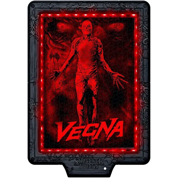 Stranger Things – Puzzle da 520 pezzi La maledizione di Vecna con cornice e illuminazione LED RGB – Clementoni immagine 4