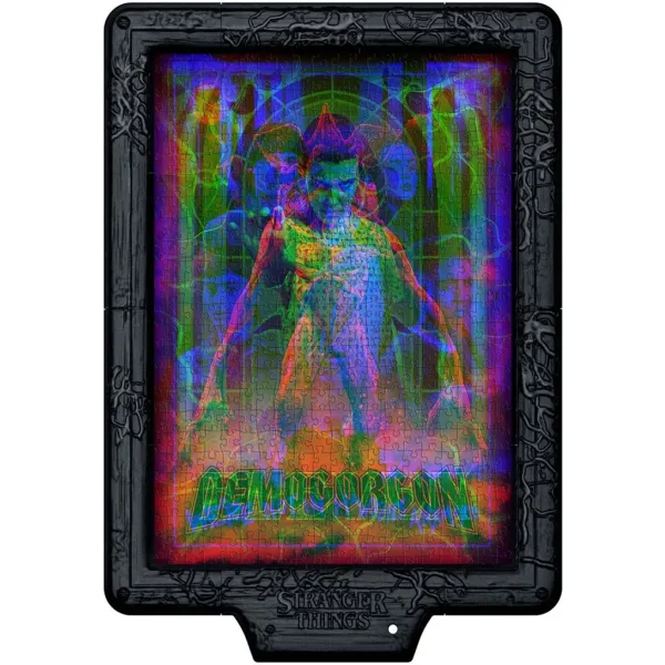Stranger Things: Caccia al Demogorgone puzzle da 520 pezzi con cornice e illuminazione LED RGB - Clementoni immagine 2