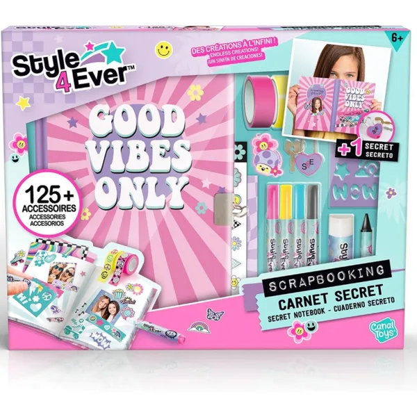 Style 4 Ever: Diario segreto con set di decorazioni e adesivi immagine 1
