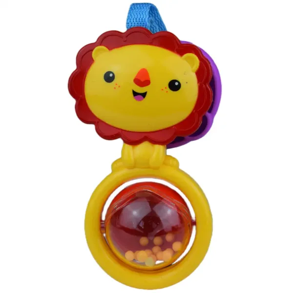 Sun Baby: Leone allegro sonaglio per bambini senza BPA con sfera rotante immagine 2