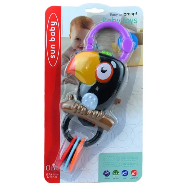 Sun Baby: Tucano allegro sonaglio e massaggiagengive per bambini senza BPA immagine 4