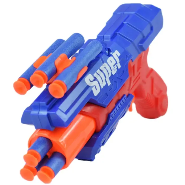 Super Gun: Pistola spara-spugne con proiettili, portata di tiro di 12 metri, 23x13 cm immagine 2