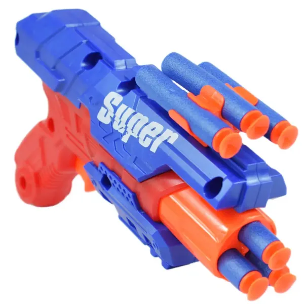 Super Gun: Pistola spara-spugne con proiettili, portata di tiro di 12 metri, 23x13 cm immagine 3