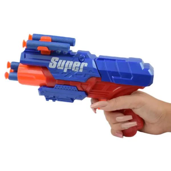 Super Gun: Pistola spara-spugne con proiettili, portata di tiro di 12 metri, 23x13 cm immagine 5