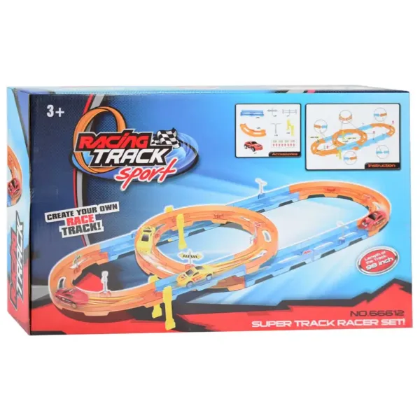 Super Track set da 24 pezzi con spirale e auto a retrocarica 1/64 immagine 2