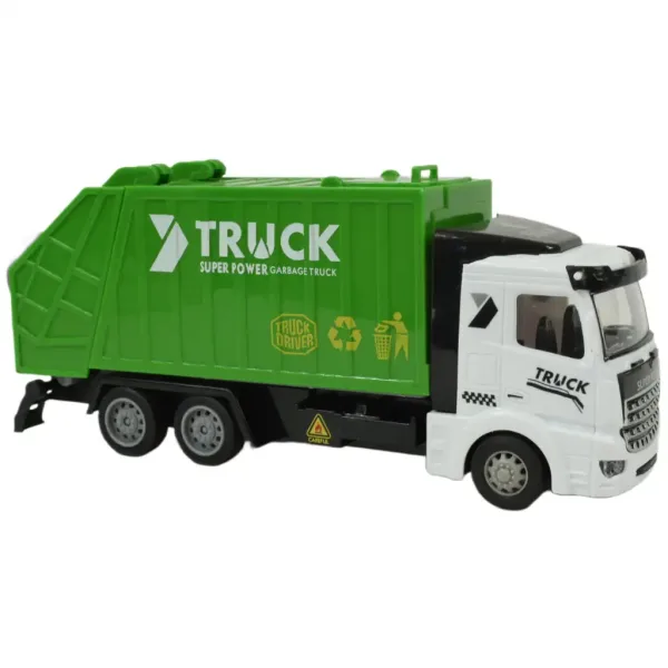 Super Truck: Camion della spazzatura a inerzia con container 20cm immagine 3
