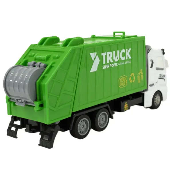 Super Truck: Camion della spazzatura a inerzia con container 20cm immagine 4