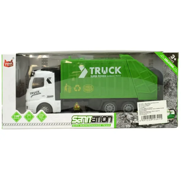 Super Truck: Camion della spazzatura a inerzia con container 20cm immagine 6