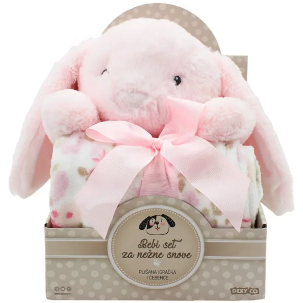 SweetDreams: Copertina e coniglietto di peluche di colore rosa immagine 1