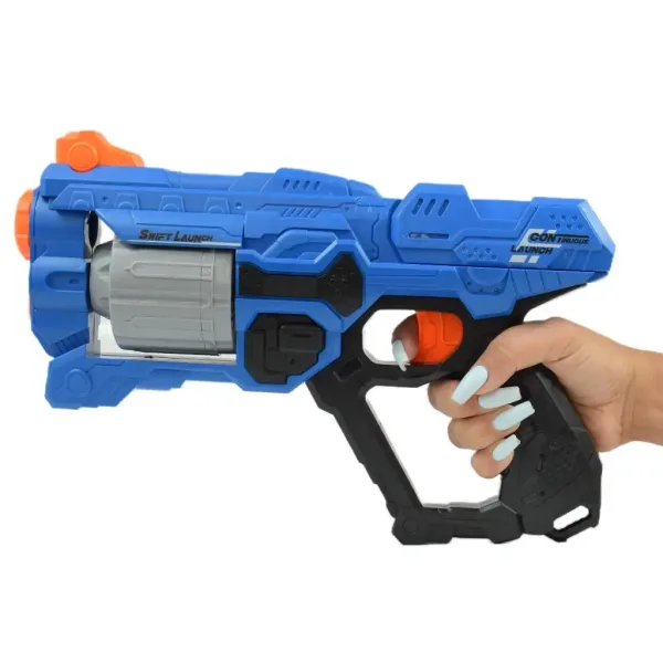 Swift Launcher: Lanciagranate manuale a tamburo con proiettili in spugna e bersaglio 32cm immagine 6