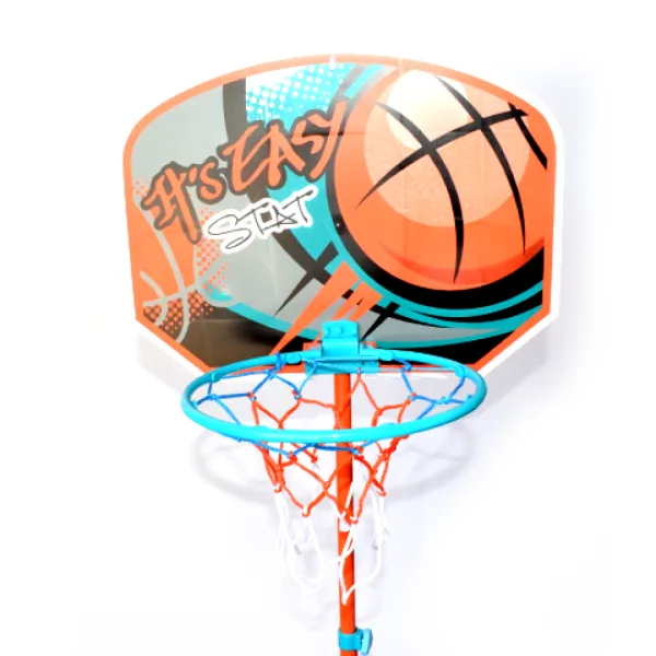 Tabellone da basket regolabile con supporto e palla 141-109 cm immagine 4