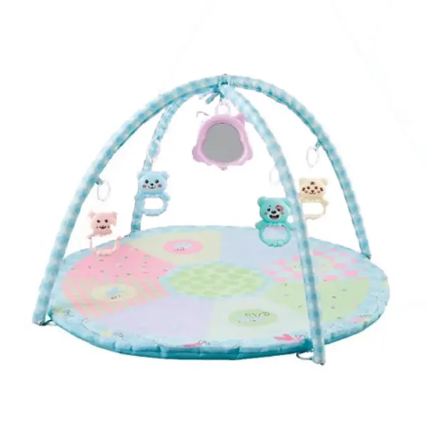 Tappeto da gioco per bambini con orsetto di colore blu immagine 1