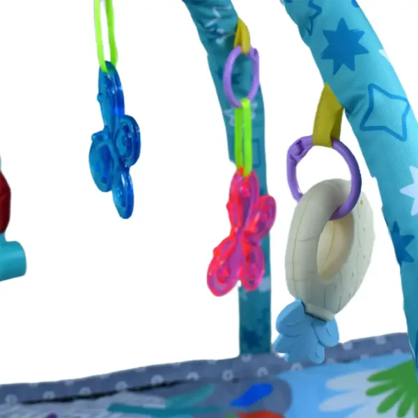 Tappeto per bambini con animali allegri, con mordicchiatore e musica, 77x43 cm immagine 6