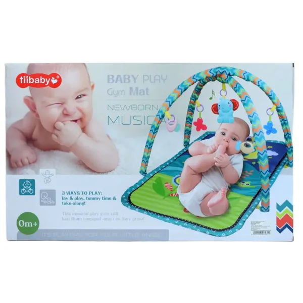 Tappeto per bambini con animali allegri, con mordicchiatore e musica, 77x43 cm immagine 7