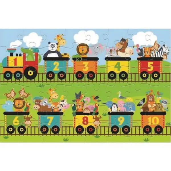 Tappeto puzzle 48 pezzi numeri allegri 90x60cm immagine 2