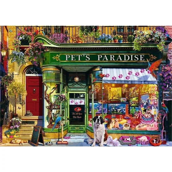 Tea Time: Paradiso degli animali domestici puzzle premium da 1000 pezzi - Trefl immagine 2