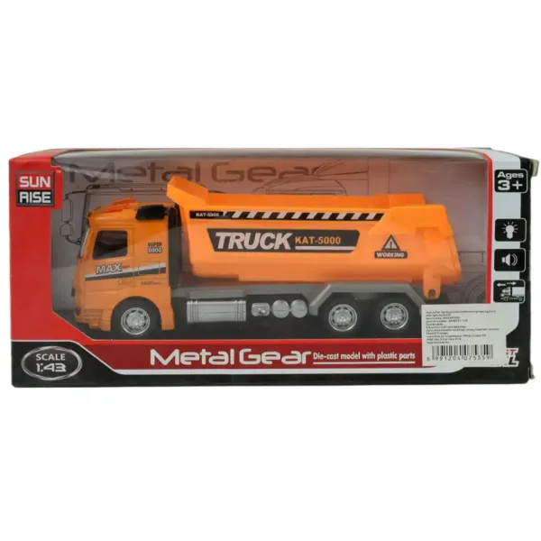 Team di Servizio: Camion a inerzia da costruzione con luci e suoni in diverse varianti 20cm immagine 18